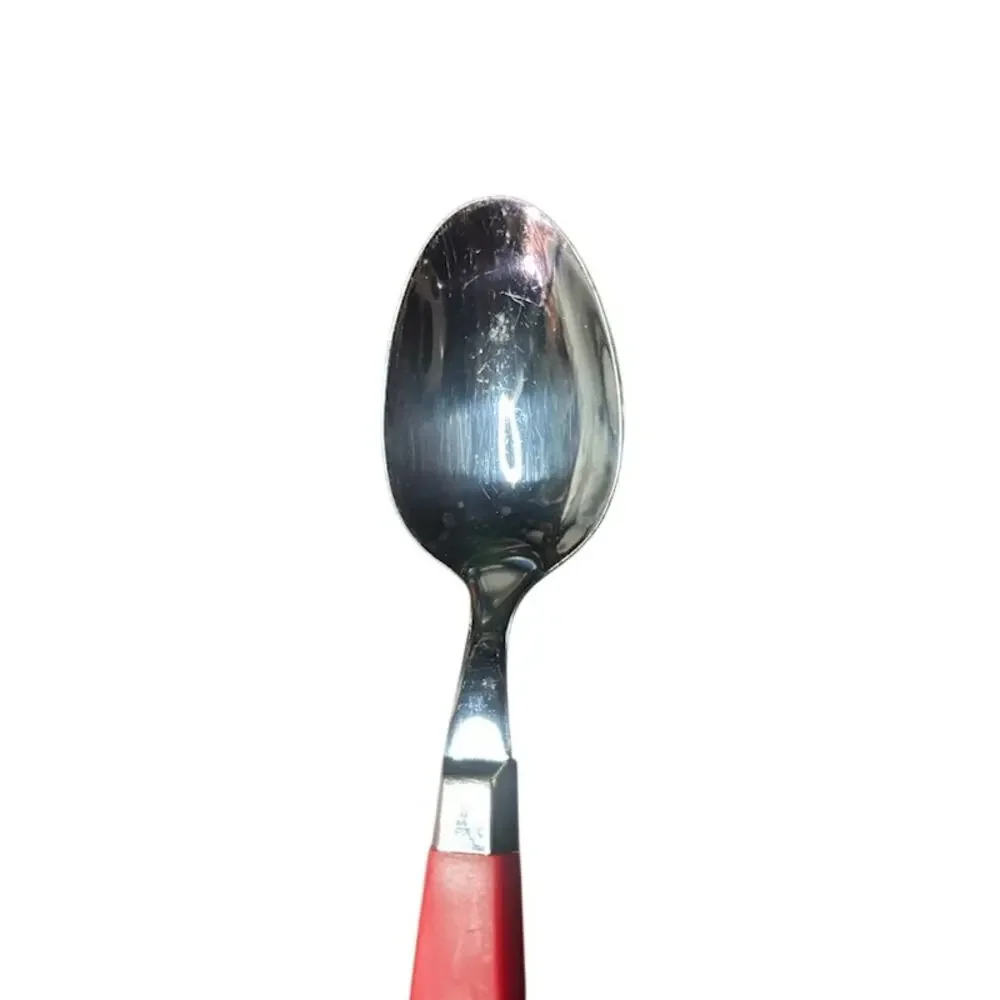 Annova France INOX Flatware Set 12 Pc Red Handle French Bistro Cutlery